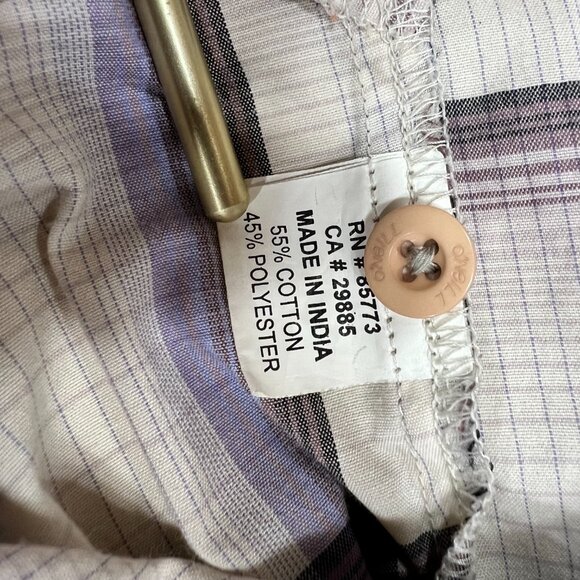 O'Neill Short Sleeve Purple Plaid Shirt Mens Size‎ M - Picture 13 of 15